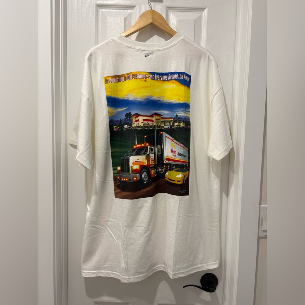 Vintage y2k In N Out Burger 2006 White Graphic T-Shirt 2XL New CLEAR OUT SALE